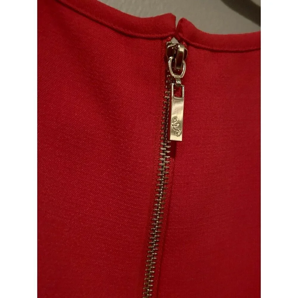 Eliza J Red Short Sleeve Sheath Dress Women's 14 Work Dress Business Casual New - Picture 8 of 9